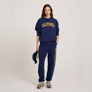 Sporty And Rich California Crewneck - Navy/Gold